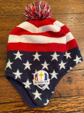 New Era Kids Ryder Cup 2016 Pom Pom Beanie - Red White Navy